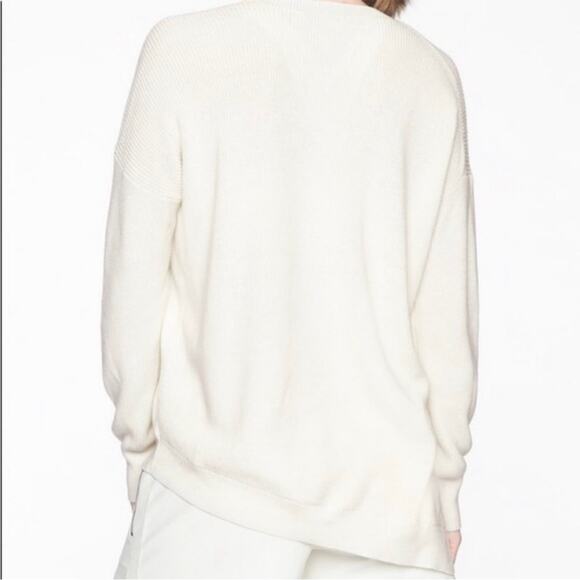 Athleta Rest Day Asym Crewneck Sweater White Size XXS - Picture 3 of 10